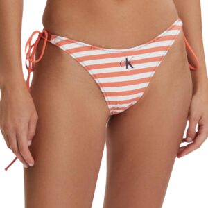 Shop Calvin Klein Jeans Women’s Orange Beachwear SIDE TIE BOTTOM at Brands Seekers