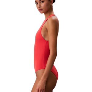Shop Calvin Klein Jeans Women’s Orange Beachwear SCOOP BACK ONE PIECE at Brands Seekers