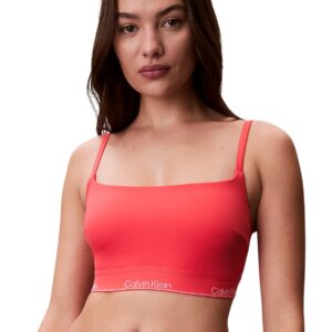 Shop Calvin Klein Jeans Women’s Orange Beachwear SQUARE NECK BRALETTE at Brands Seekers