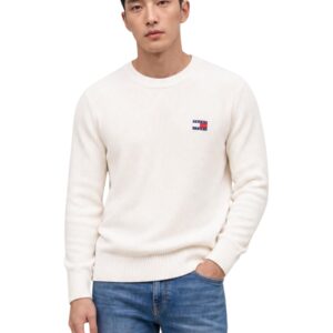 Shop Tommy Hilfiger Jeans Tommy Hilfiger Men’s White Knitwear 520042 at Brands Seekers