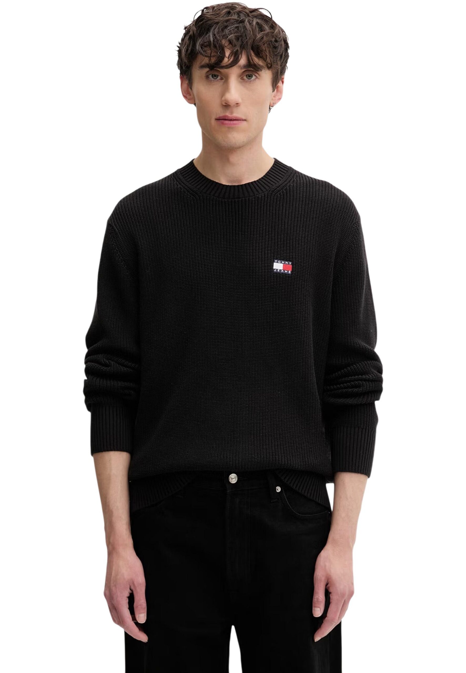 Shop Tommy Hilfiger Jeans Tommy Hilfiger Men’s Black Knitwear 520043 at Brands Seekers