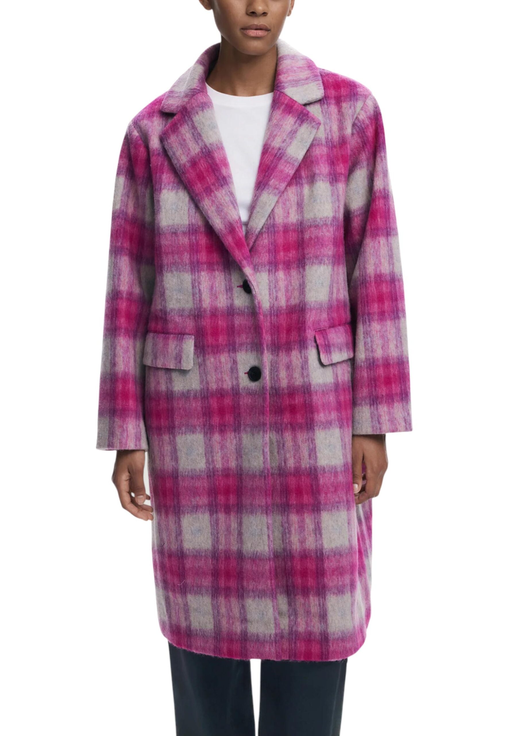 Shop Desigual Women’s Pink Coat at Brands Seekers