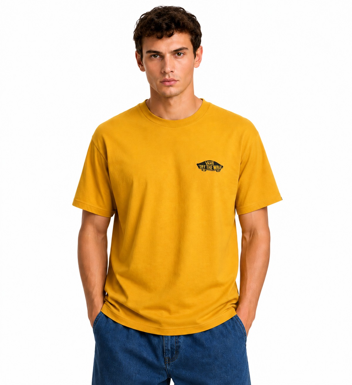 Shop Vans Men’s Yellow T-Shirt VN000SYDGRV1 at Brands Seekers