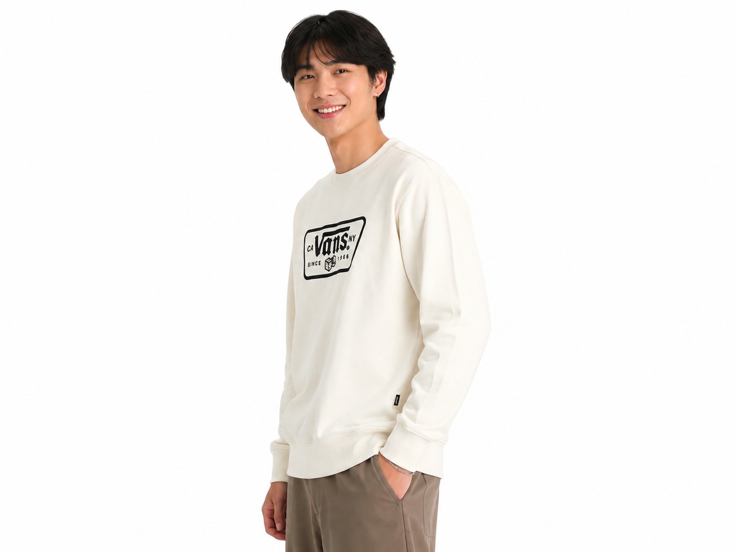 Vans Sudadera blanca de hombre VN000WTRFS81
