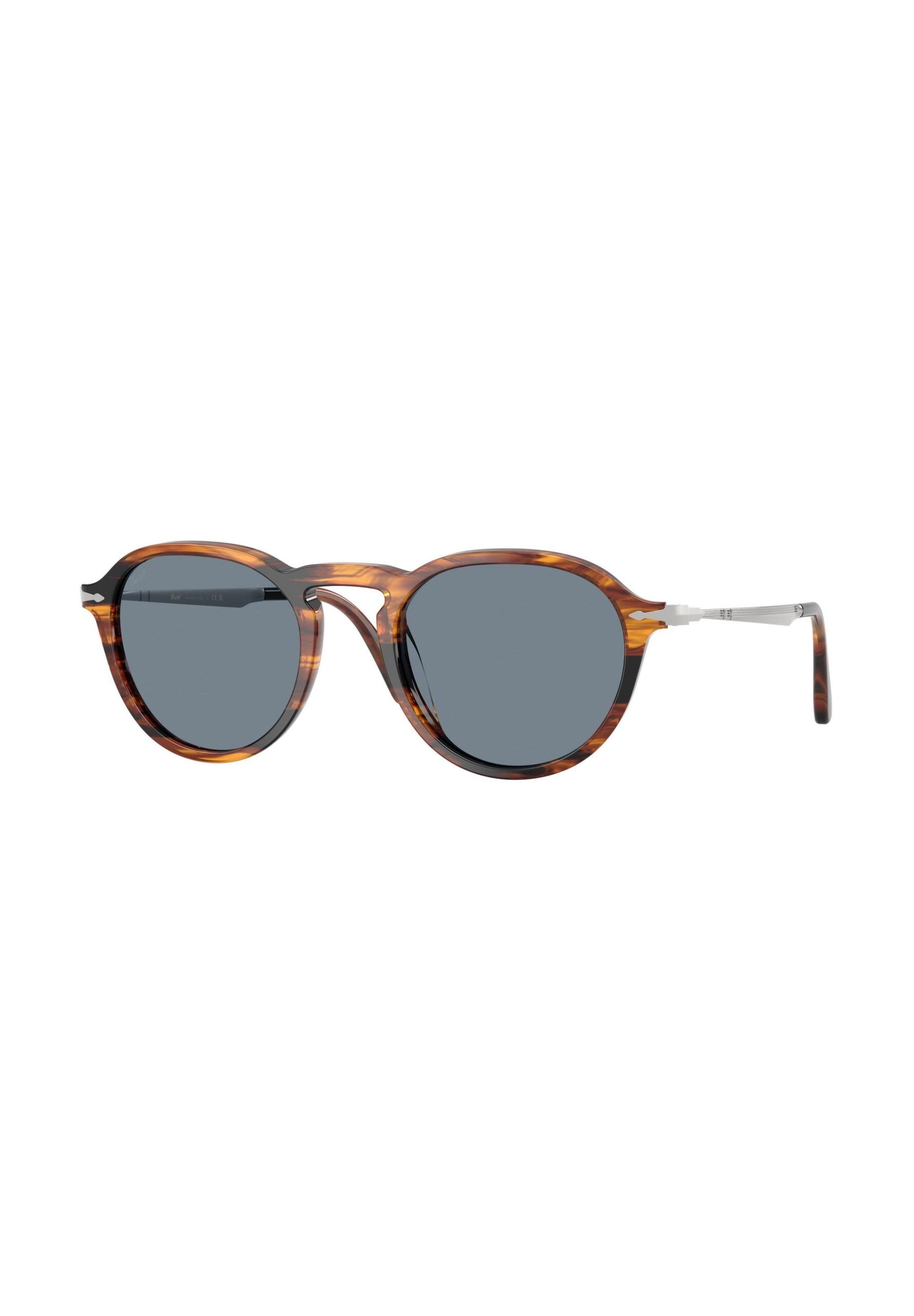 Persol Herren schwarze runde Sonnenbrille 2475608 Acetatrahmen