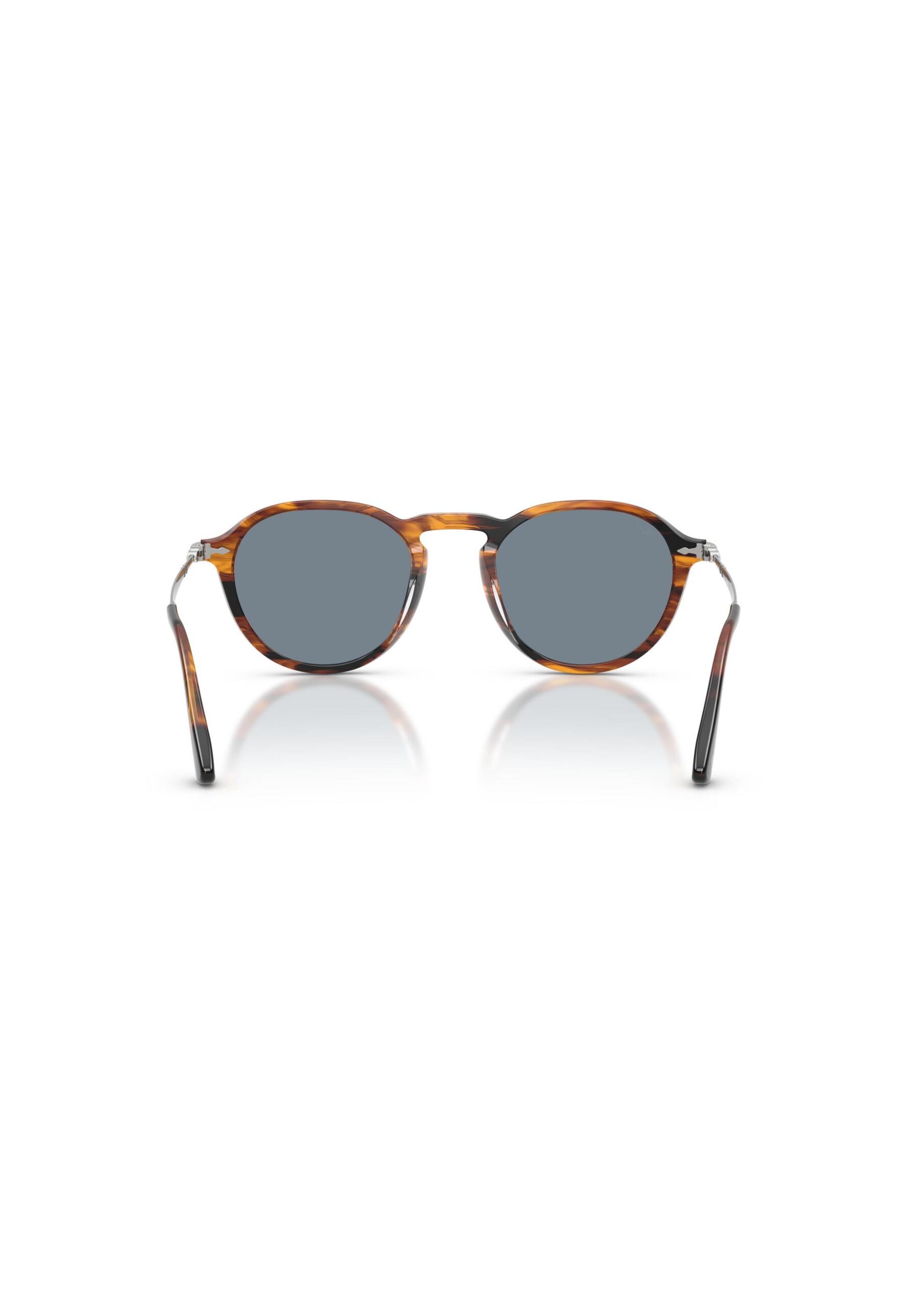 Persol Herren schwarze runde Sonnenbrille 2475608 Acetatrahmen