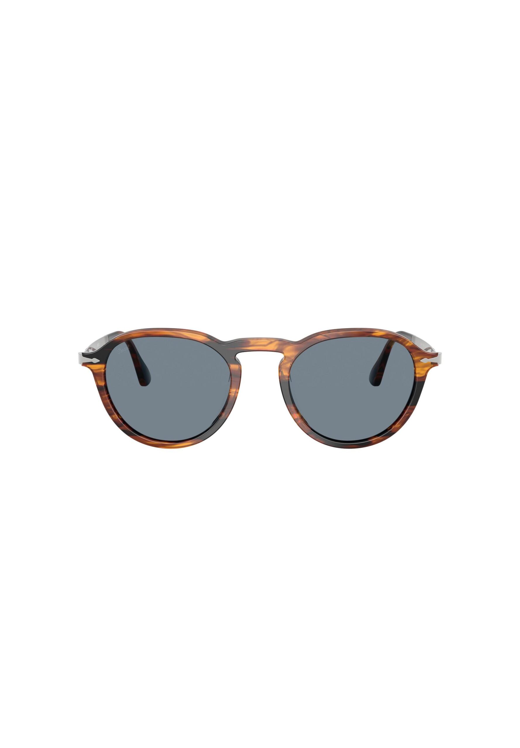 Persol Herren schwarze runde Sonnenbrille 2475608 Acetatrahmen
