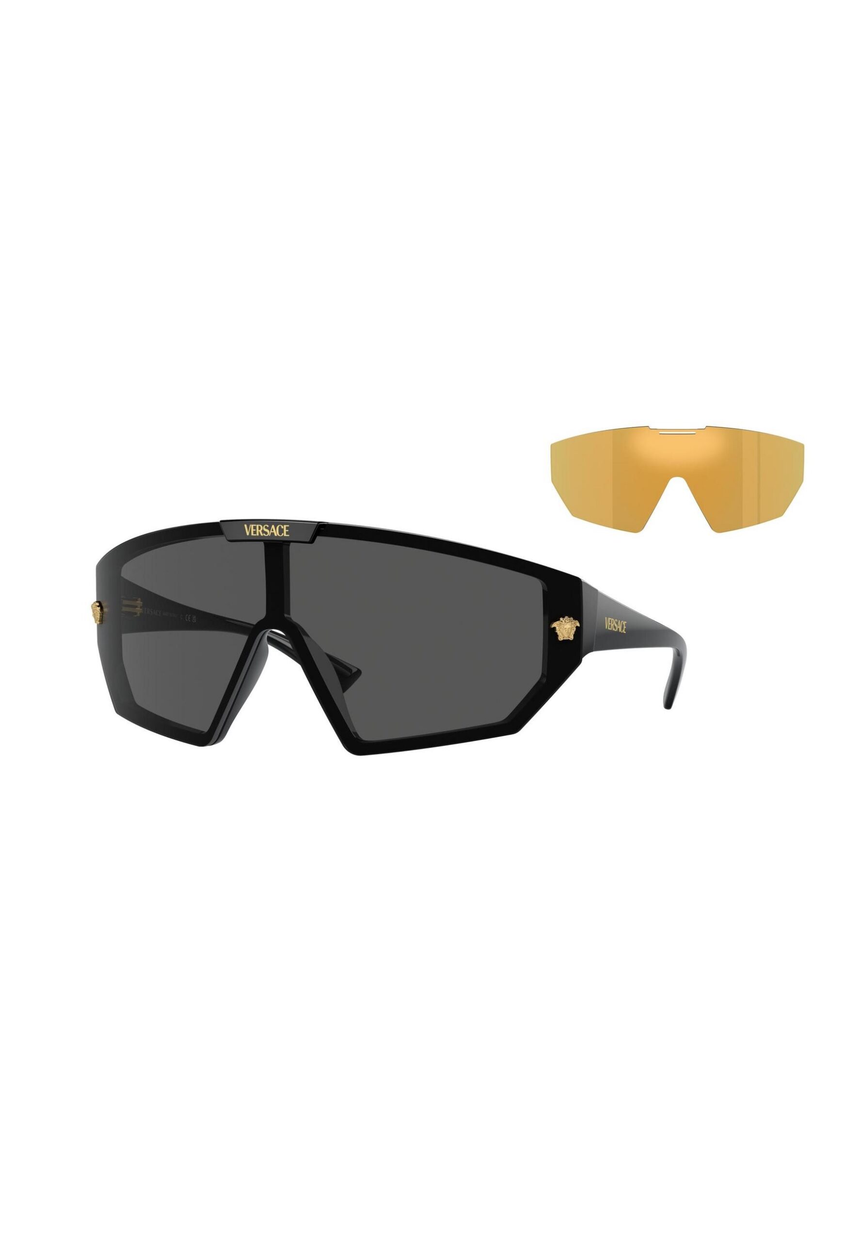 Versace 2475320 యునిసెక్స్ బ్లాక్ సన్గ్లాస్