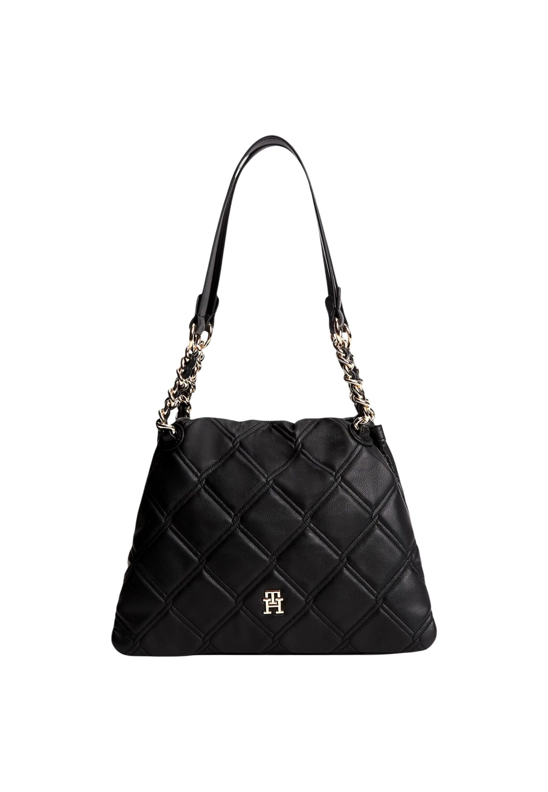 Женская черная сумка Tommy Hilfiger TH FEMININE MINI TOTE