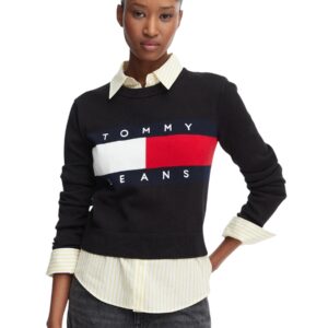 Shop Tommy Hilfiger Jeans Women’s Black Knitwear 2475559 at Brands Seekers