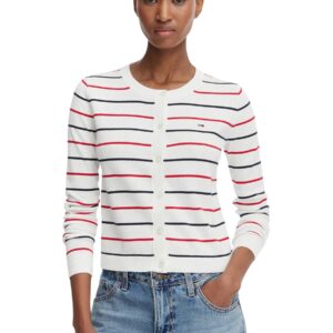 Shop Tommy Hilfiger Jeans Women’s White Knitwear TJW ESSENTIAL CREW N at Brands Seekers