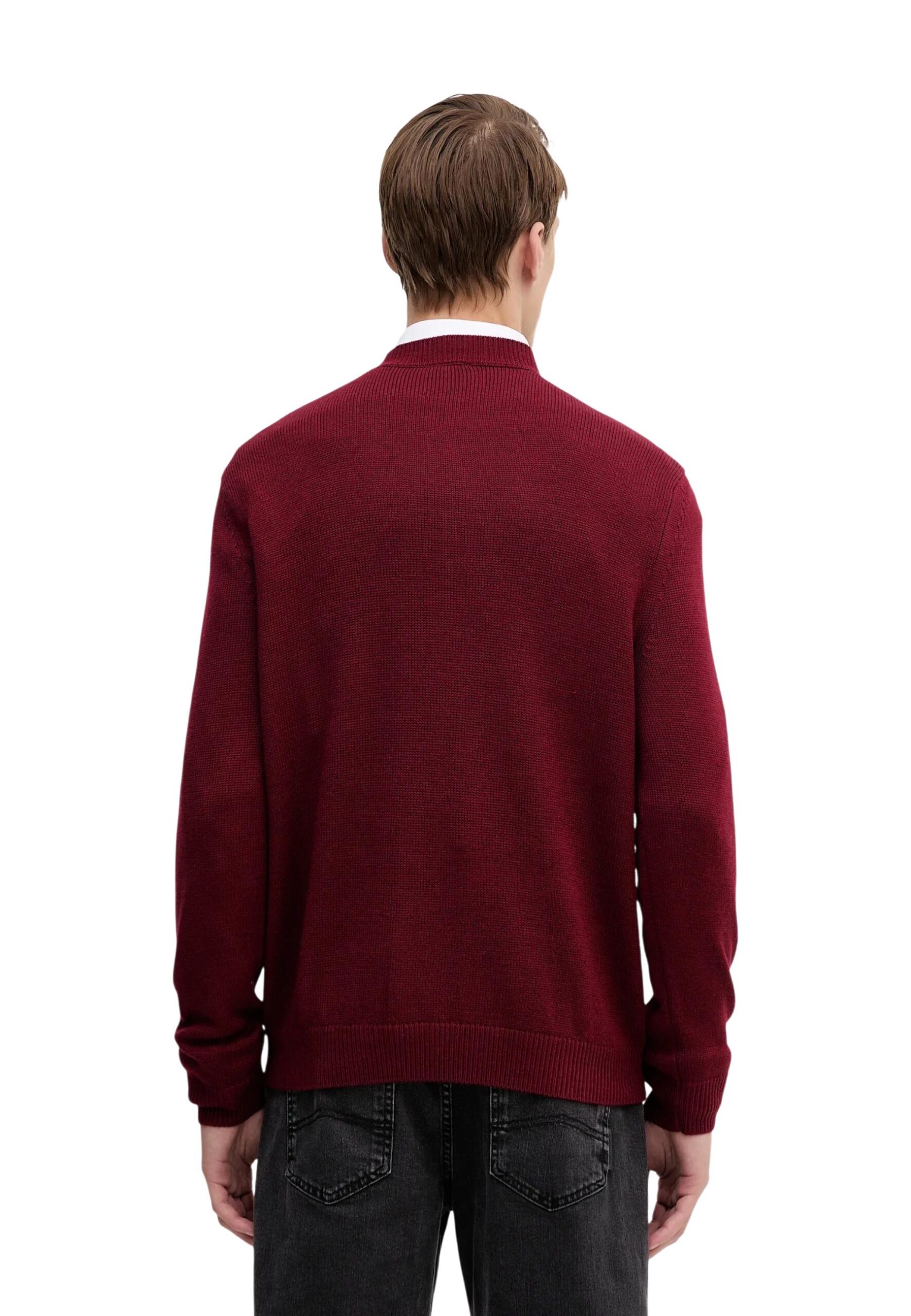 Shop Armani Exchange Men’s Bordeaux Knitwear 2476211 at Brands Seekers