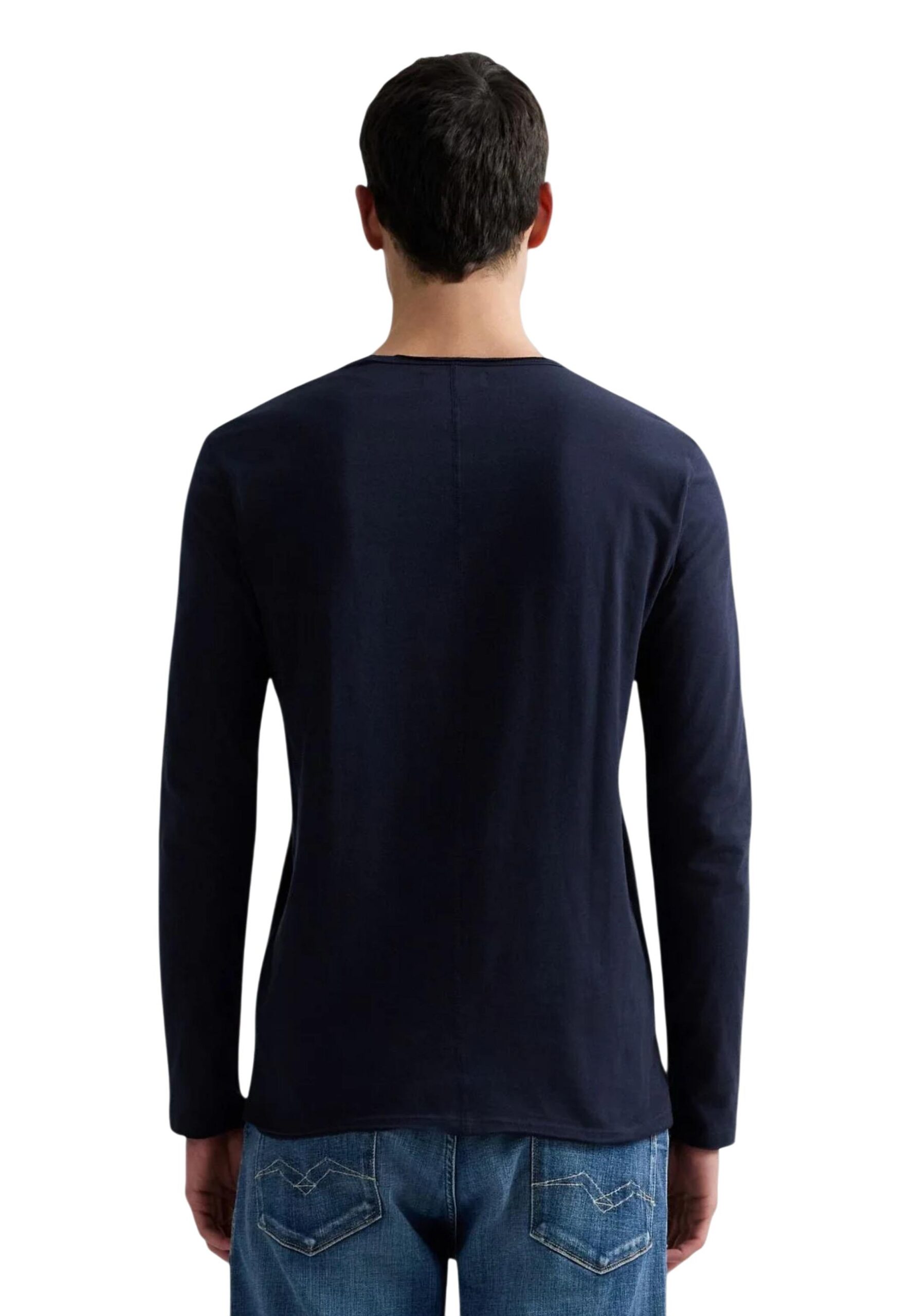Shop Replay Men’s Blue T-Shirt BASIC JERSEY 30/1 at Brands Seekers