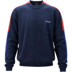 Shop Armani Exchange Men’s Blue Knitwear 2476290 at Brands Seekers