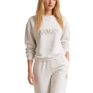 Shop Armani Exchange Women’s Beige Sweatshirt 2476292 at Brands Seekers