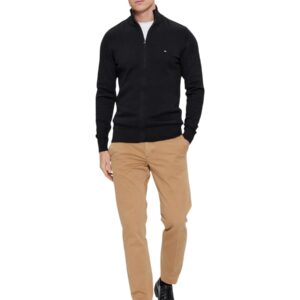 Shop Tommy Hilfiger Men’s Black Knitwear PIMA ORG CTN CASHMERE at Brands Seekers