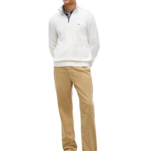Shop Tommy Hilfiger Men’s White Knitwear PIMA ORG CTN CASHMER at Brands Seekers