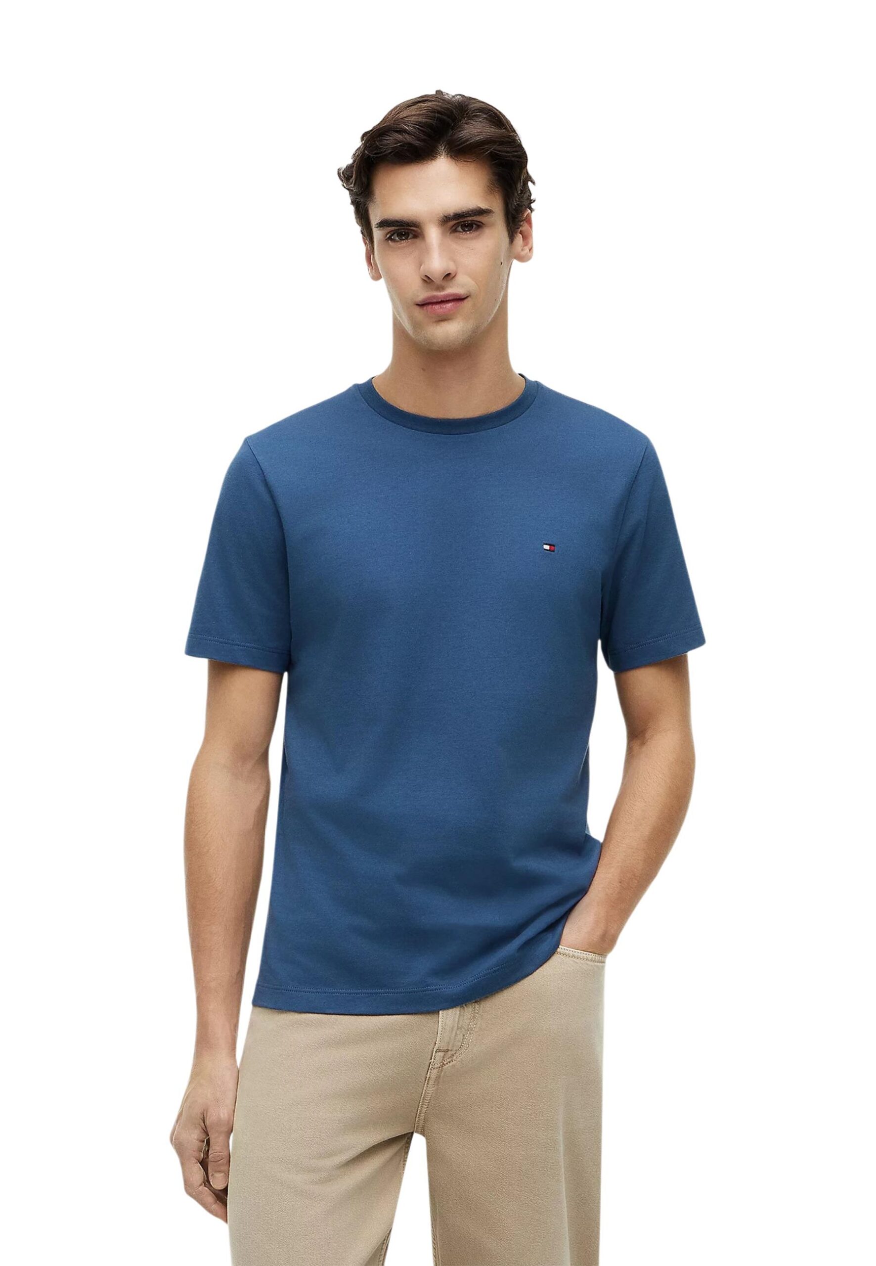 T-shirt blu chiaro da uomo Tommy Hilfiger ESS