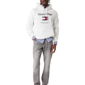 Shop Tommy Hilfiger Men’s White Sweatshirt 2476321 at Brands Seekers