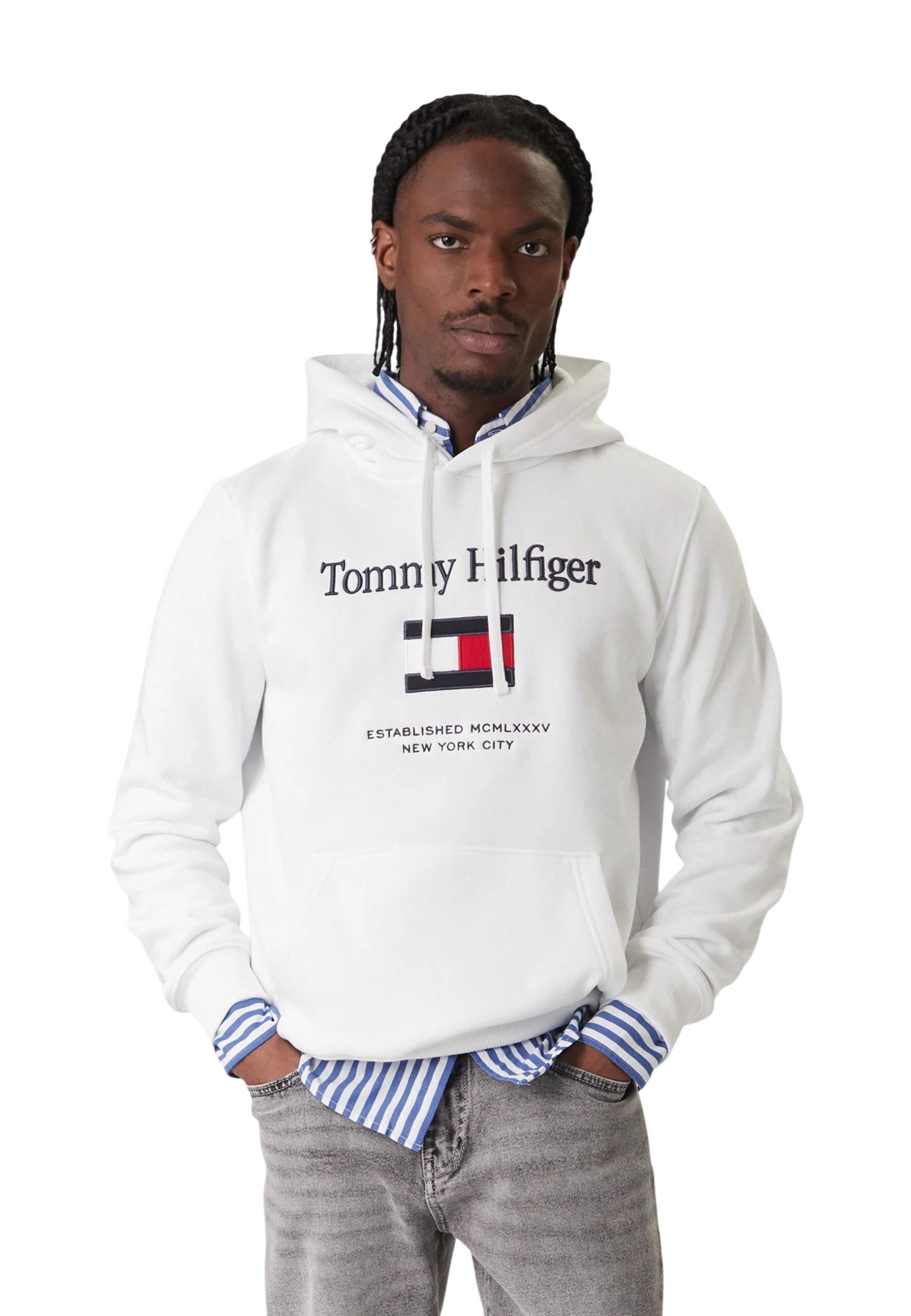 Tommy Hilfiger Hvit genser for menn 2476321