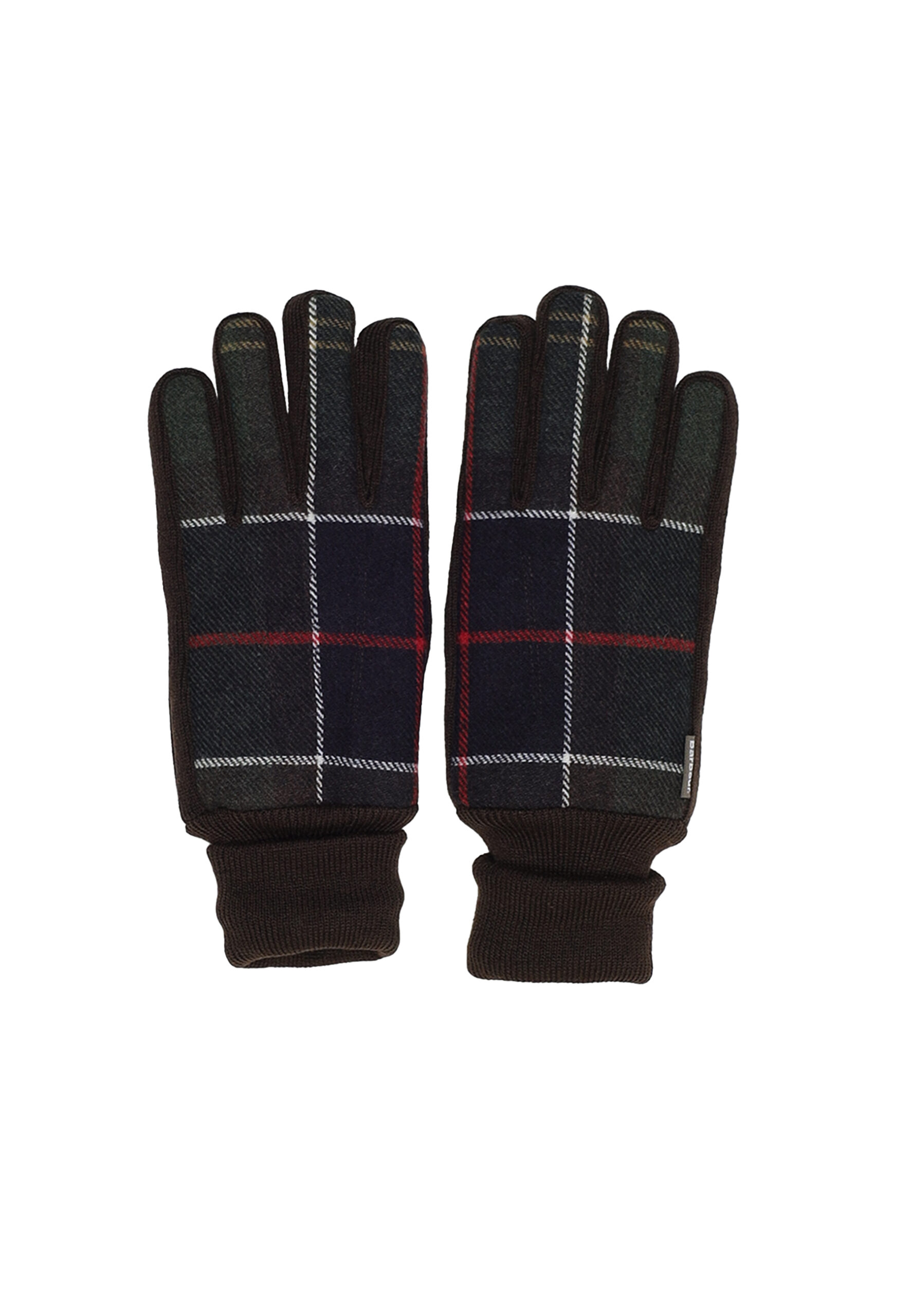 Barbour HACKNEY TARTAN Pánské hnědé rukavice