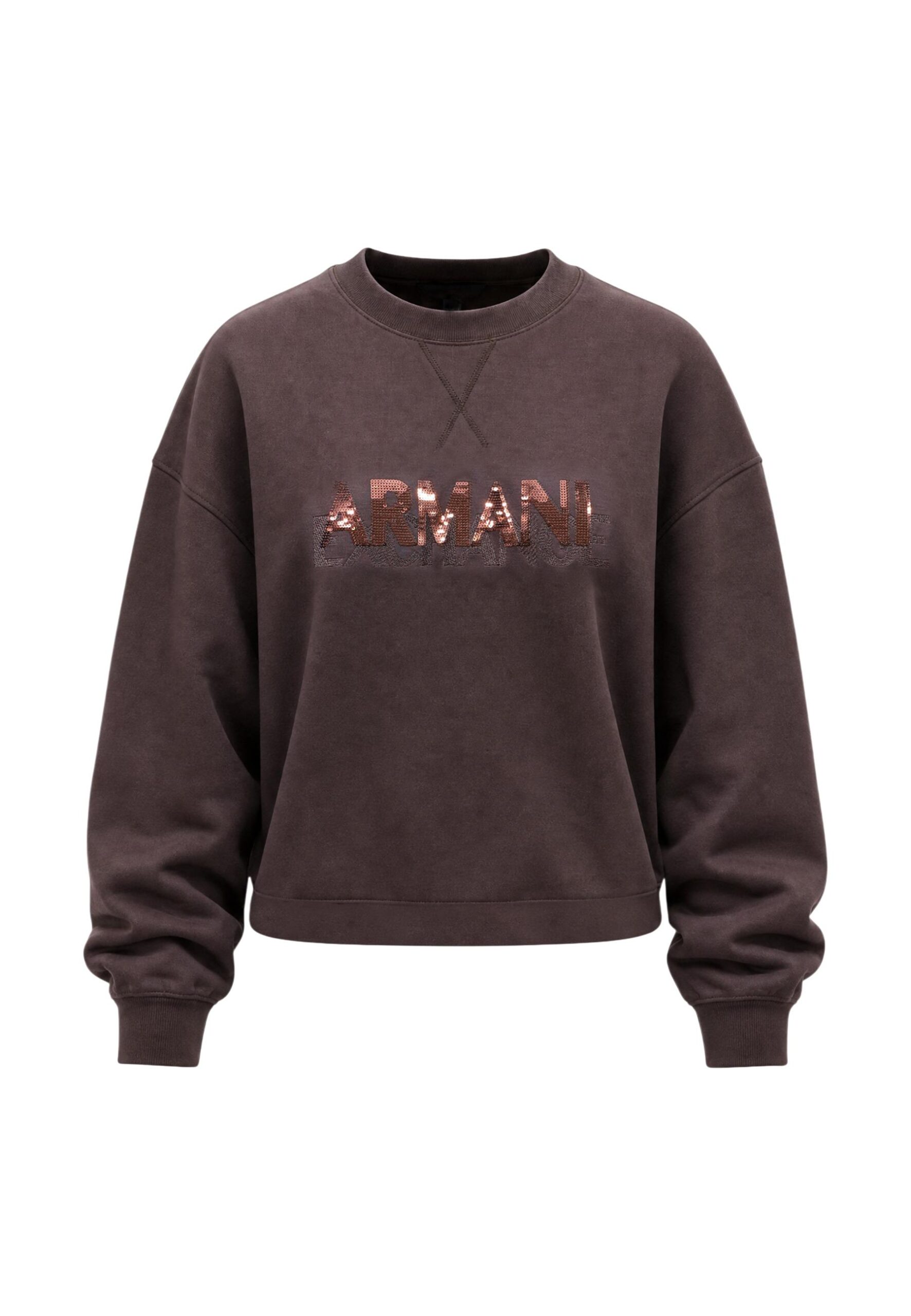 Shop Armani Exchange Women’s Brown Sweatshirt 2476718 at Brands Seekers