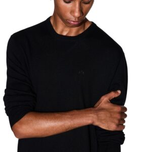 Shop Armani Exchange Men’s Black Knitwear MAGLIA PULLOVER at Brands Seekers