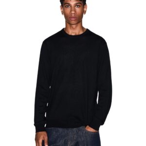 Shop Armani Exchange Men’s Black Knitwear MAGLIA PULLOVER at Brands Seekers