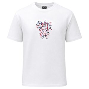 Shop Armani Exchange Men’s White T-Shirt 2476674 at Brands Seekers