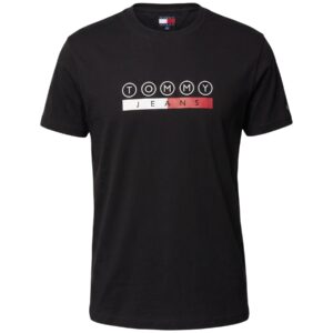 Shop Tommy Hilfiger Jeans Men’s Black T-Shirt 2476634 at Brands Seekers