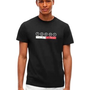 Shop Tommy Hilfiger Jeans Men’s Black T-Shirt 2476634 at Brands Seekers