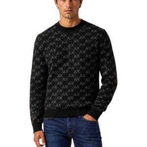 Shop Armani Exchange Men’s Black Knitwear 2476762 at Brands Seekers