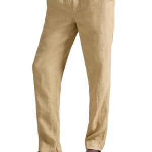 Shop Lyle & Scott Men’s Beige Trousers CHINO LINO LUNGO at Brands Seekers