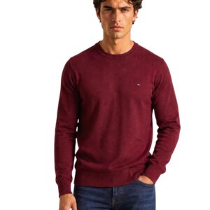 Shop Tommy Hilfiger Men’s Bordeaux Knitwear PIMA ORG CTN CASHMERE at Brands Seekers