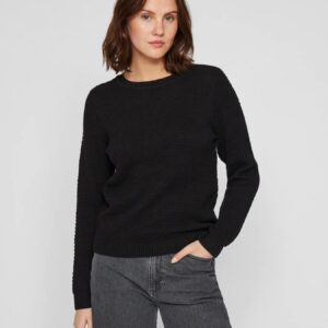 Shop Vila Clothes Women’s Black Knitwear 14082767 at Brands Seekers