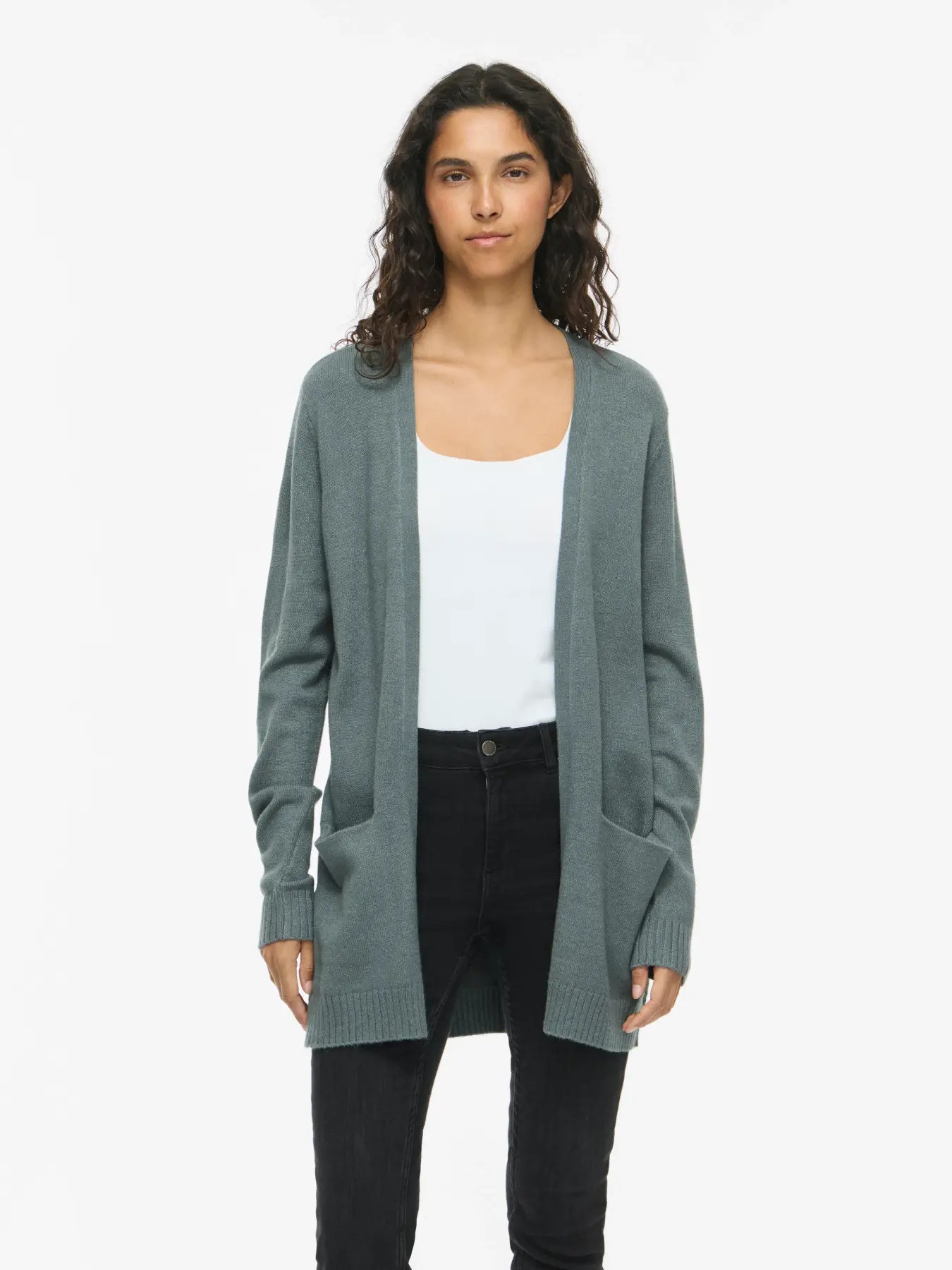 Vila Clothes 14044041 Cárdigan verde para mujer