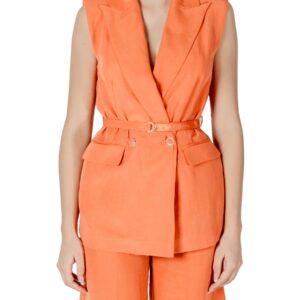 Shop Liu Jo Women’s Orange Gilet WA5133T4818 at Brands Seekers
