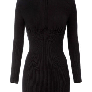 Shop Elisabetta Franchi Women’s Black Dress V at Brands Seekers