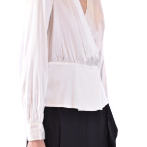 Shop Pinko Women’s White Blouse V at Brands Seekers