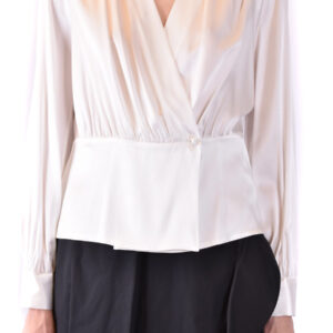Shop Pinko Women’s White Blouse V at Brands Seekers