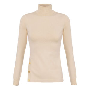 Shop Elisabetta Franchi ‘s White Knitwear V at Brands Seekers