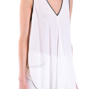 Shop Dondup Women’s White Tank-Top V at Brands Seekers