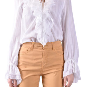 Shop Dondup Women’s White Shirt V at Brands Seekers