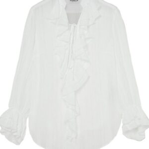 Shop Dondup Women’s White Shirt V at Brands Seekers