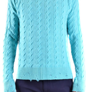Shop Laneus Men’s Light Blue Knitwear V at Brands Seekers