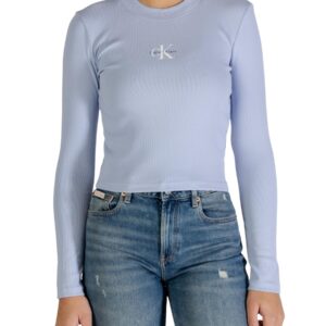 Shop Calvin Klein Jeans Women’s Light Blue T-Shirt LV047A803G at Brands Seekers