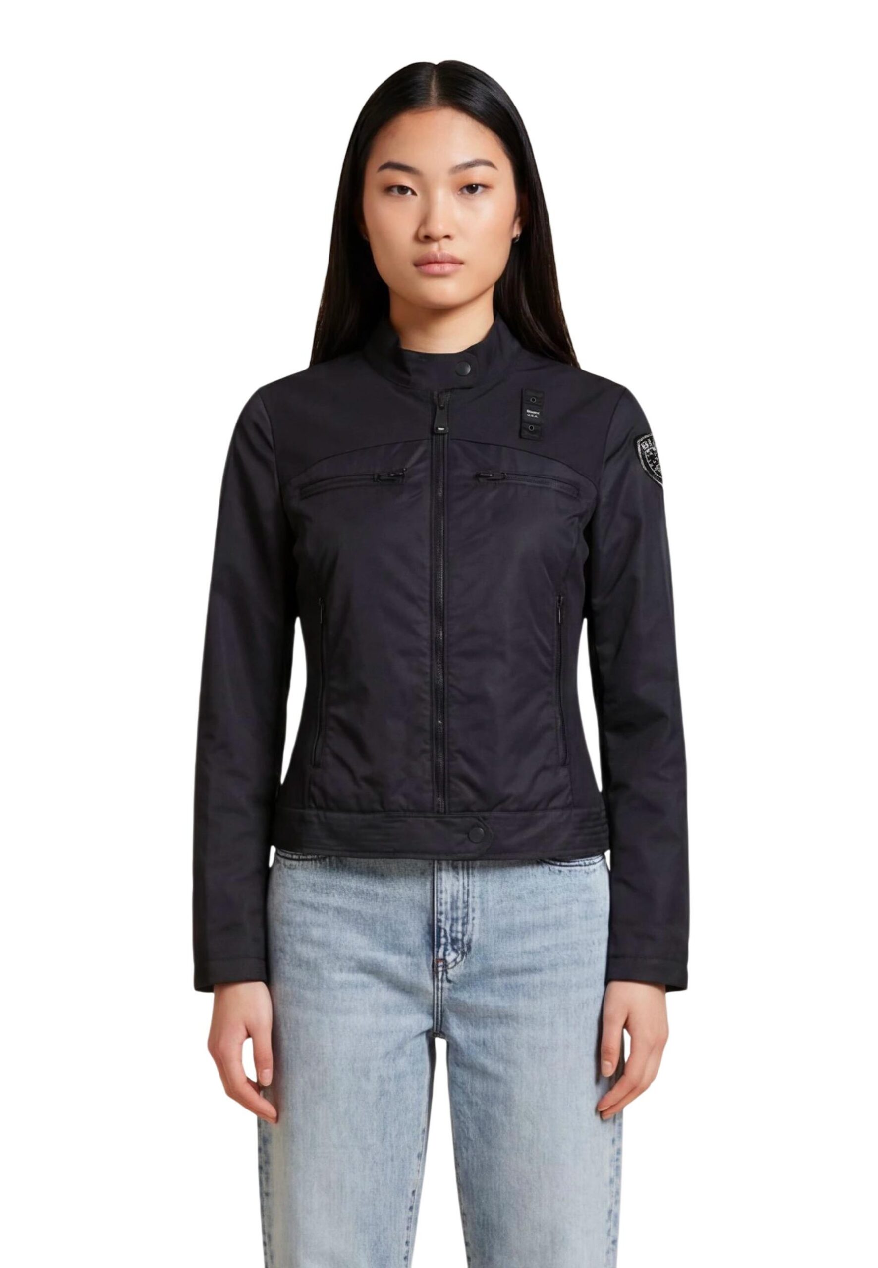 Blauer 26SBLDC01217 பெண்கள் கருப்பு பிளேஸர்