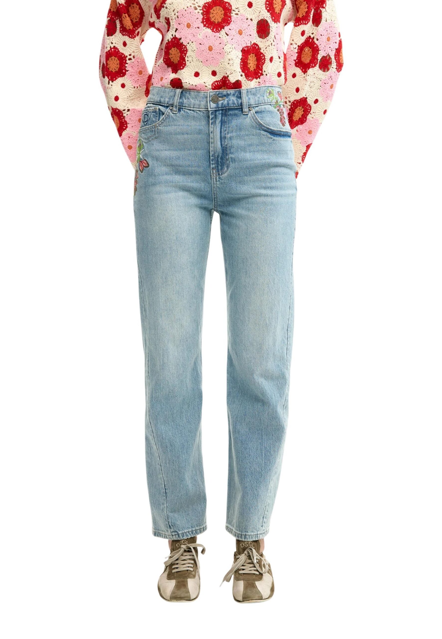 Shop Desigual Women’s Light Blue Jeans 26SWDD30 at Brands Seekers