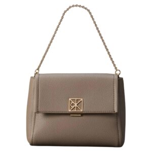 Shop Calvin Klein Women’s Grey Bag EMBLEM HW PEBBLE CROSSBODY 20 at Brands Seekers