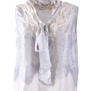 Shop Ermanno Women’s Grey Blouse V at Brands Seekers